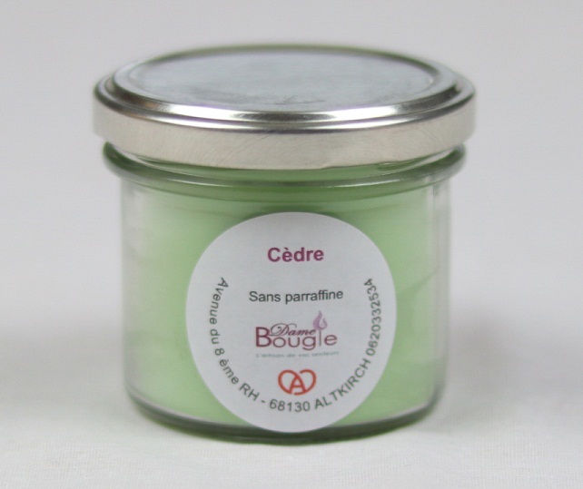 Bougie pot cèdre dame bougie