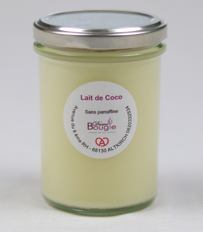 Bougie pot noix de coco