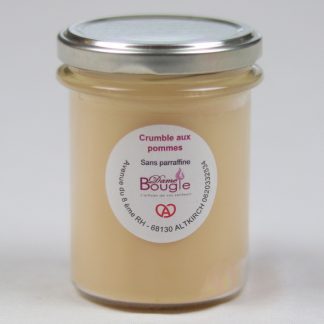 Bougie pot crumble pomme cannelle