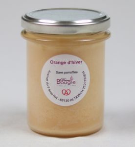 Bougie Noêl Orange d'hiver